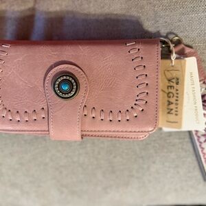 Vegan Pink Clutch Bag/wallet